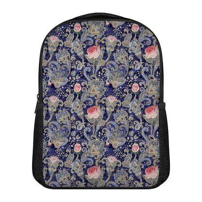 Indian Rose Paisley Pattern Print Casual Backpack