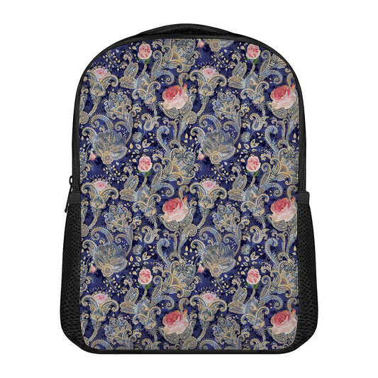 Indian Rose Paisley Pattern Print Casual Backpack