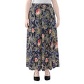 Indian Rose Paisley Pattern Print Chiffon Maxi Skirt