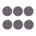 Indian Rose Paisley Pattern Print Coaster Set