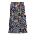 Indian Rose Paisley Pattern Print Cotton Front Slit Maxi Skirt