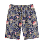 Indian Rose Paisley Pattern Print Cotton Shorts