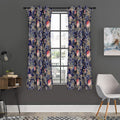 Indian Rose Paisley Pattern Print Grommet Curtain Panels