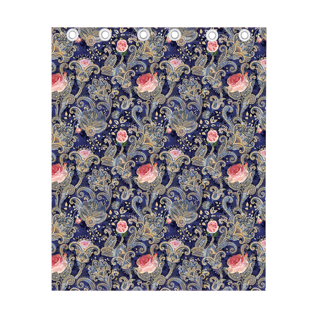Indian Rose Paisley Pattern Print Curtain
