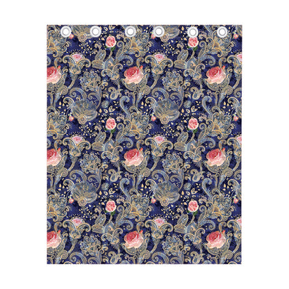Indian Rose Paisley Pattern Print Curtain