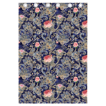 Indian Rose Paisley Pattern Print Curtain