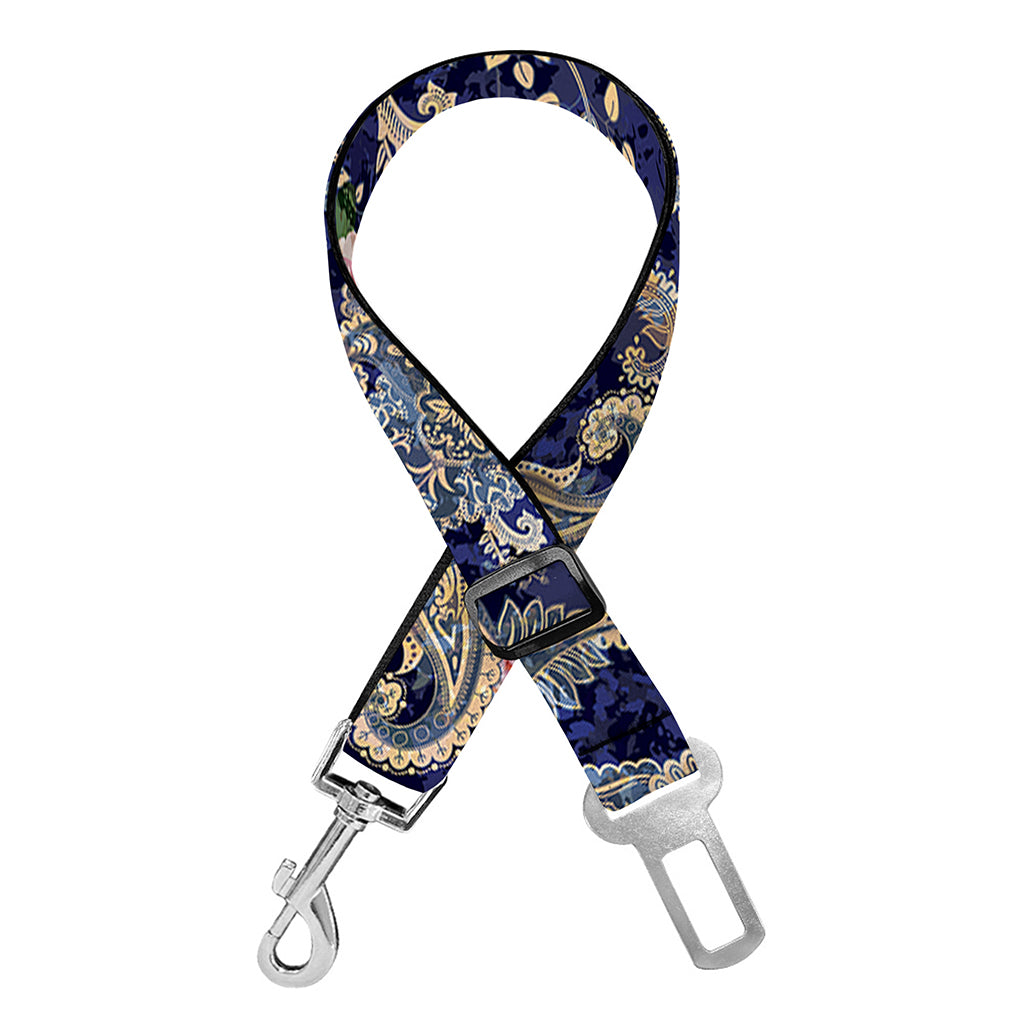 Indian Rose Paisley Pattern Print Dog Seat Belt