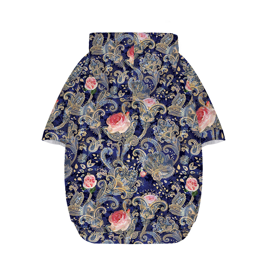 Indian Rose Paisley Pattern Print Dog Zip Up Hoodie
