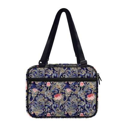 Indian Rose Paisley Pattern Print Double Strap Bible Bag