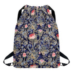 Indian Rose Paisley Pattern Print Drawstring Backpack