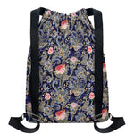 Indian Rose Paisley Pattern Print Drawstring Backpack