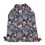 Indian Rose Paisley Pattern Print Drawstring Bag