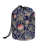 Indian Rose Paisley Pattern Print Drawstring Makeup Bag