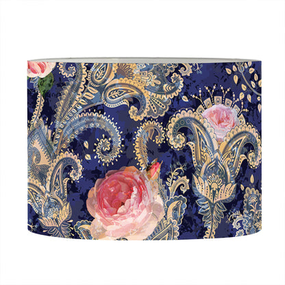 Indian Rose Paisley Pattern Print Drum Lamp Shade