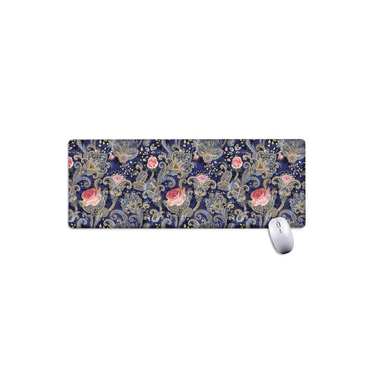 Indian Rose Paisley Pattern Print Extended Mouse Pad