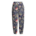 Indian Rose Paisley Pattern Print Fleece Lined Knit Pants