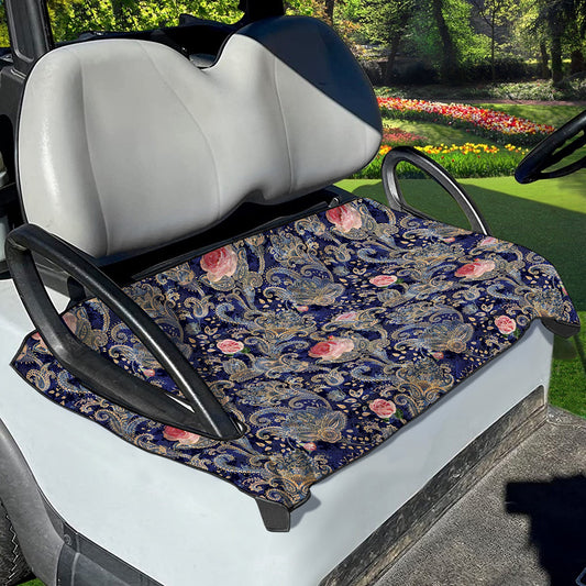 Indian Rose Paisley Pattern Print Golf Cart Seat Cover