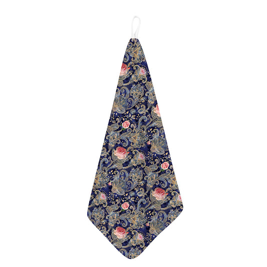 Indian Rose Paisley Pattern Print Hand Towel
