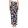 Indian Rose Paisley Pattern Print High Slit Maxi Skirt