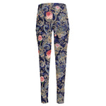 Indian Rose Paisley Pattern Print High-Waisted Pocket Leggings