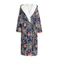 Indian Rose Paisley Pattern Print Hooded Bathrobe