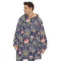 Indian Rose Paisley Pattern Print Hoodie Blanket