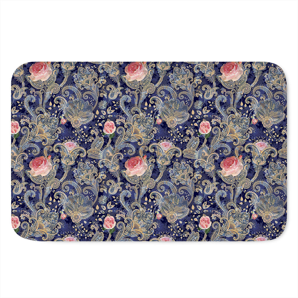 Indian Rose Paisley Pattern Print Indoor Door Mat