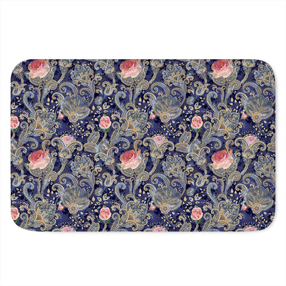 Indian Rose Paisley Pattern Print Indoor Door Mat