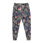 Indian Rose Paisley Pattern Print Jogger Pants
