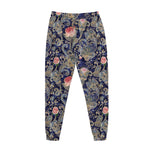 Indian Rose Paisley Pattern Print Jogger Pants