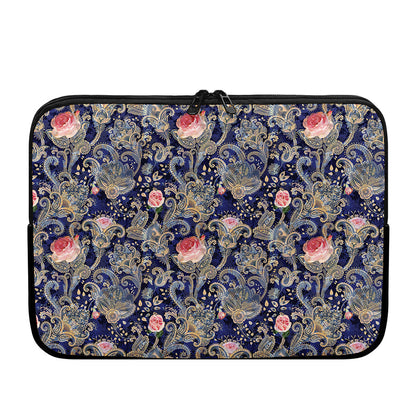 Indian Rose Paisley Pattern Print Laptop Sleeve