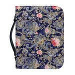 Indian Rose Paisley Pattern Print Leather Bible Cover