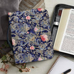 Indian Rose Paisley Pattern Print Leather Bible Cover