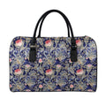 Indian Rose Paisley Pattern Print Leather Duffel Bag