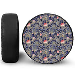 Indian Rose Paisley Pattern Print Leather Spare Tire Cover