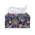 Indian Rose Paisley Pattern Print Leather Tissue Box Cover