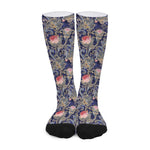 Indian Rose Paisley Pattern Print Long Socks