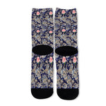 Indian Rose Paisley Pattern Print Long Socks