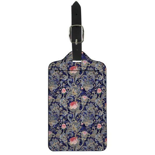 Indian Rose Paisley Pattern Print Luggage Tag