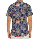 Indian Rose Paisley Pattern Print Men's Deep V-Neck Shirt