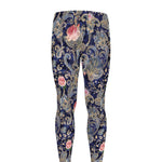 Indian Rose Paisley Pattern Print Men's leggings