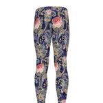 Indian Rose Paisley Pattern Print Men's leggings