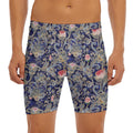 Indian Rose Paisley Pattern Print Men's Long Boxer Briefs