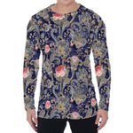 Indian Rose Paisley Pattern Print Men's Long Sleeve T-Shirt