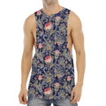 Indian Rose Paisley Pattern Print Men's Muscle Tank Top