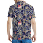 Indian Rose Paisley Pattern Print Men's Polo Shirt