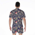 Indian Rose Paisley Pattern Print Men's Rompers