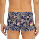 Indian Rose Paisley Pattern Print Men's Short Boxer Briefs