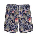 Indian Rose Paisley Pattern Print Men's Sports Shorts