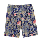 Indian Rose Paisley Pattern Print Men's Sports Shorts